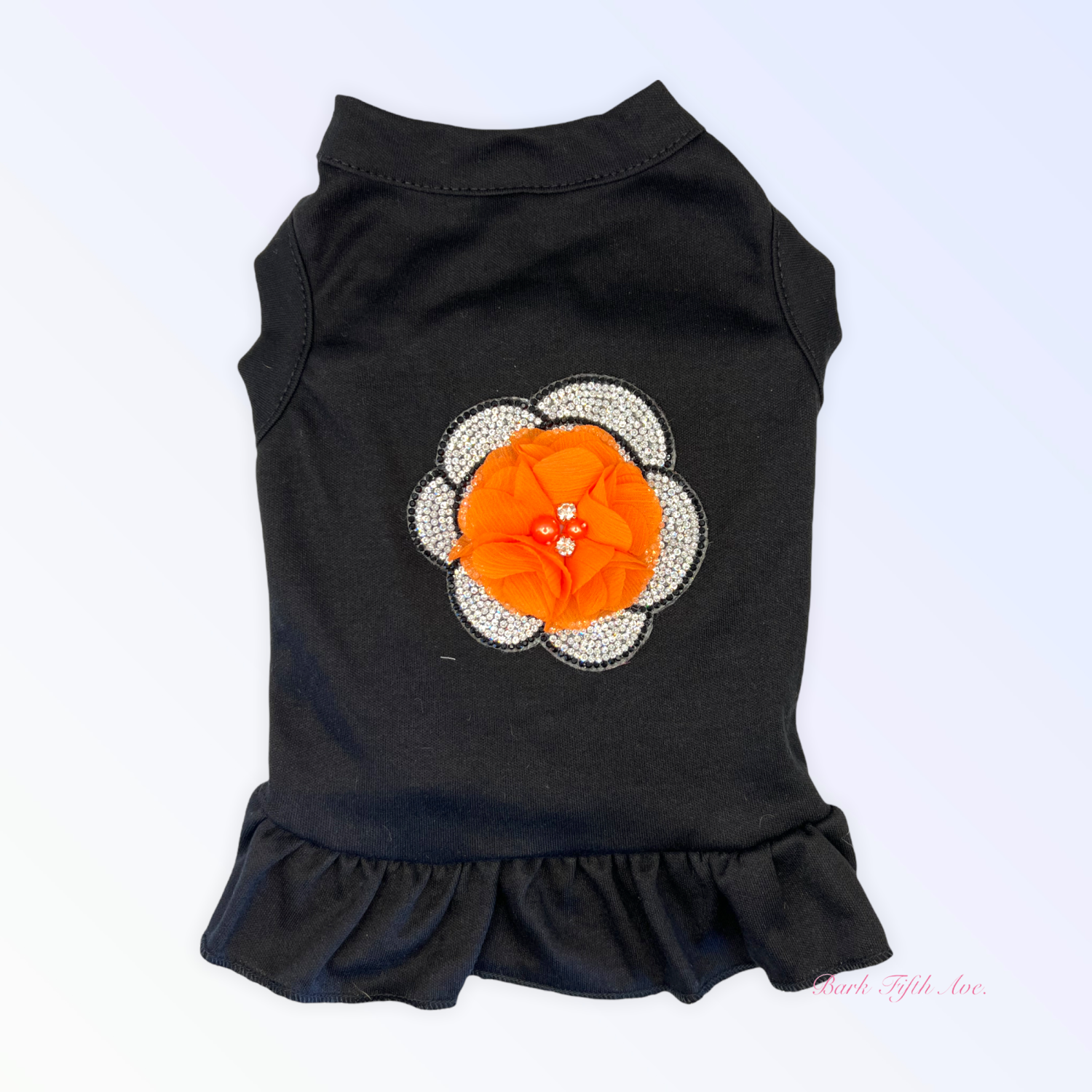 Bark Fifth Avenue Chiffon and Rhinestone Camellia Dress Dog Clothes