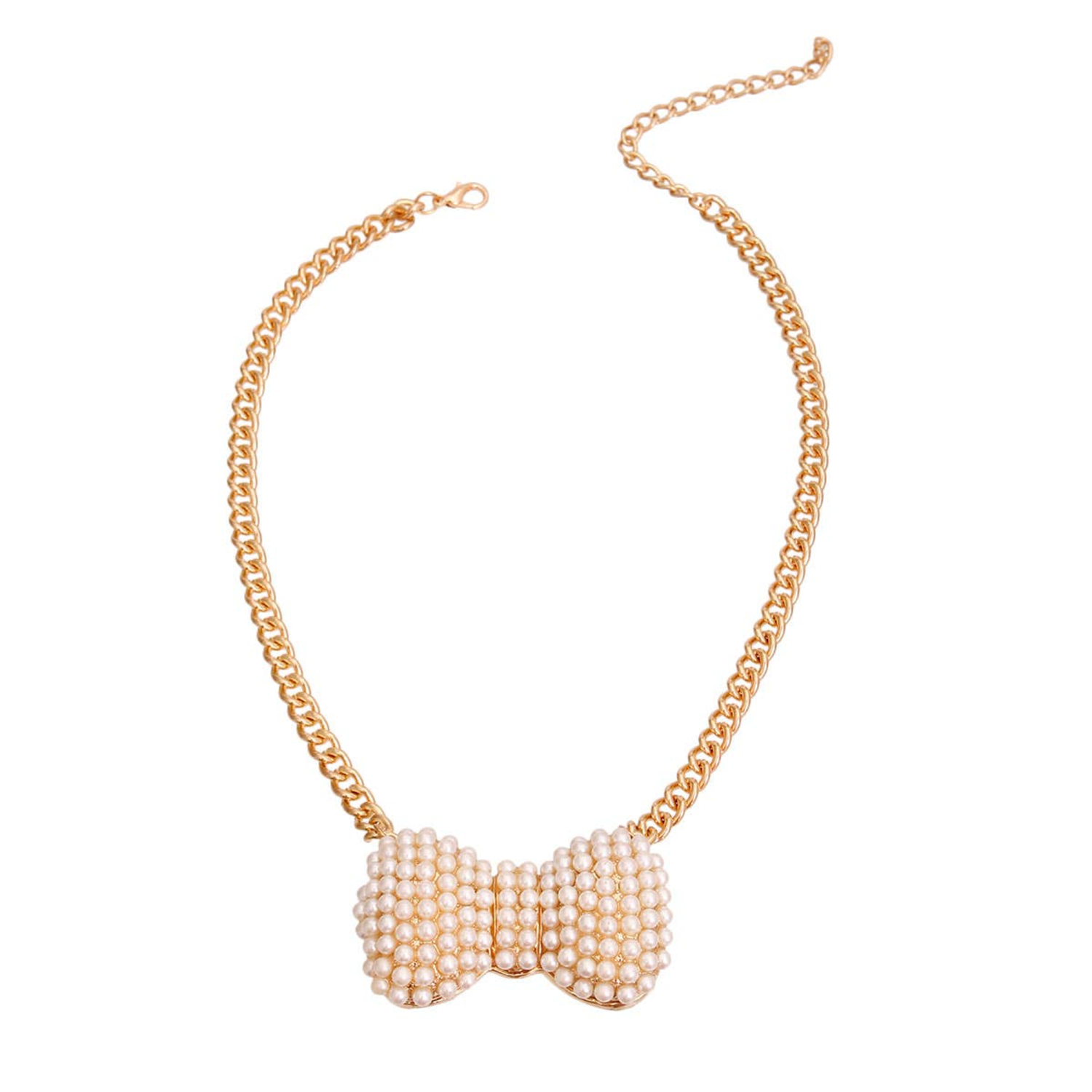 Bark Fifth Avenue Cream Chunky Bow Necklace Dog Collars