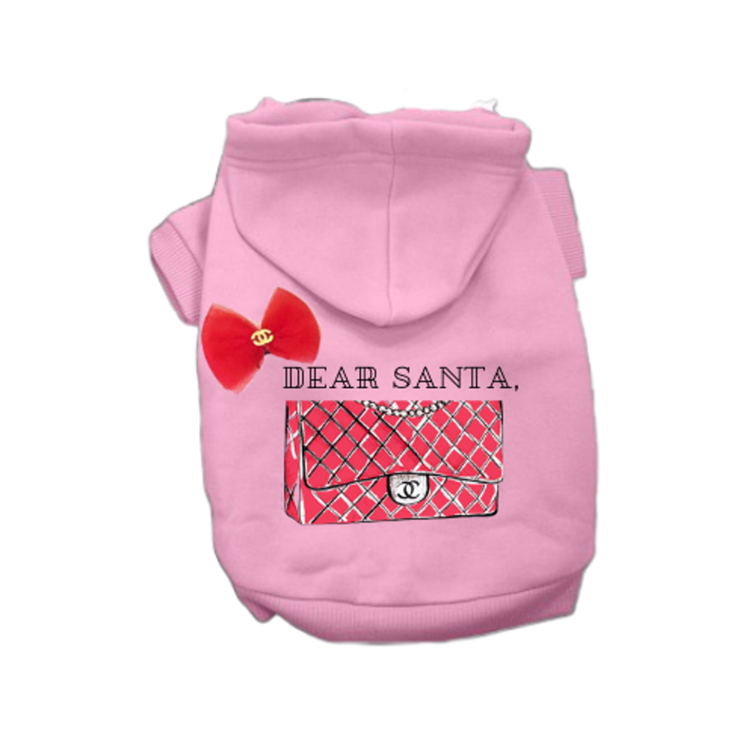Bark Fifth Avenue Dear Santa Hoodie Dog Clothes