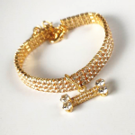 Bark Fifth Avenue Diamond Bone Pet Collar Dog Collars