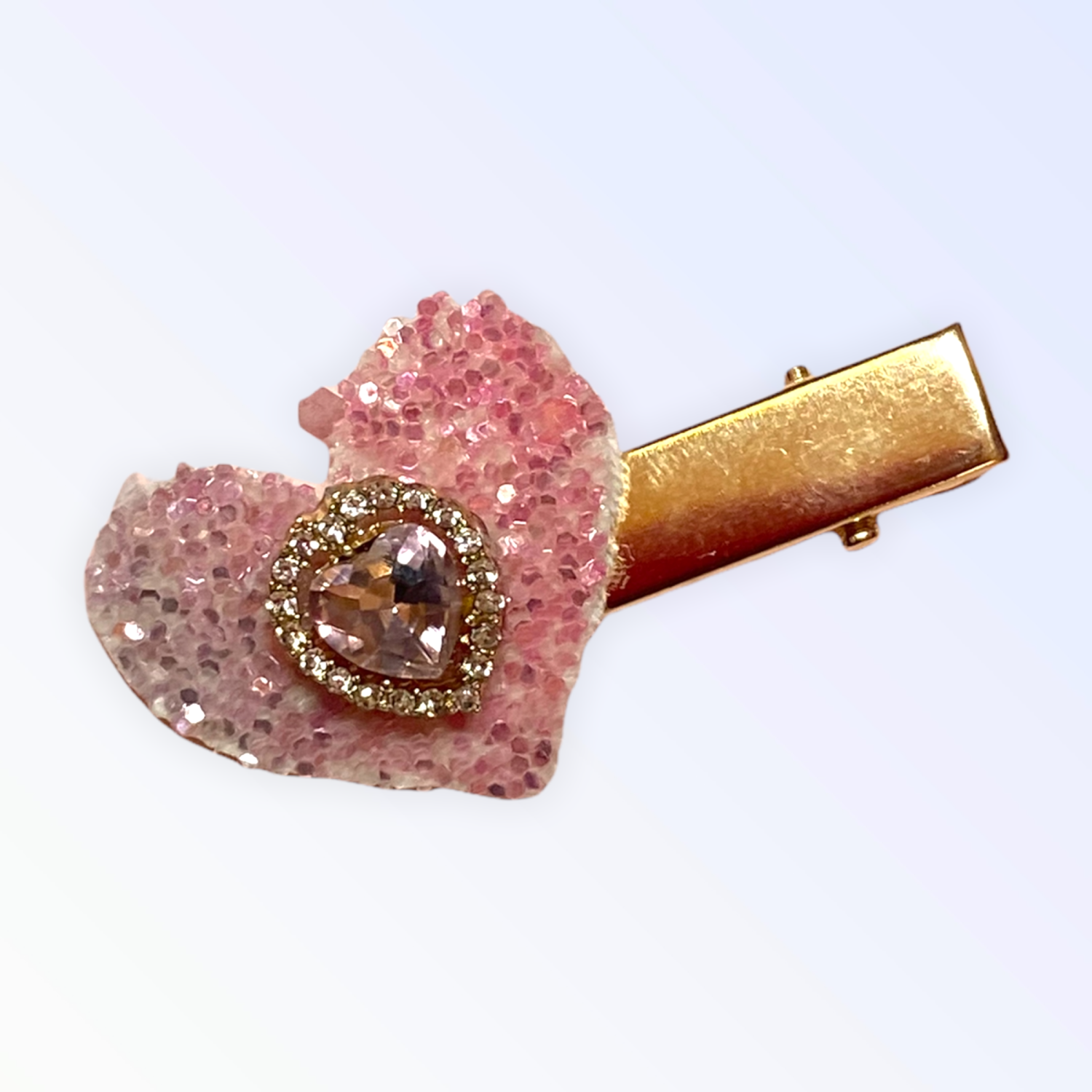 Bark Fifth Avenue Lovely Glitter Heart Hairclip Pet Accessories