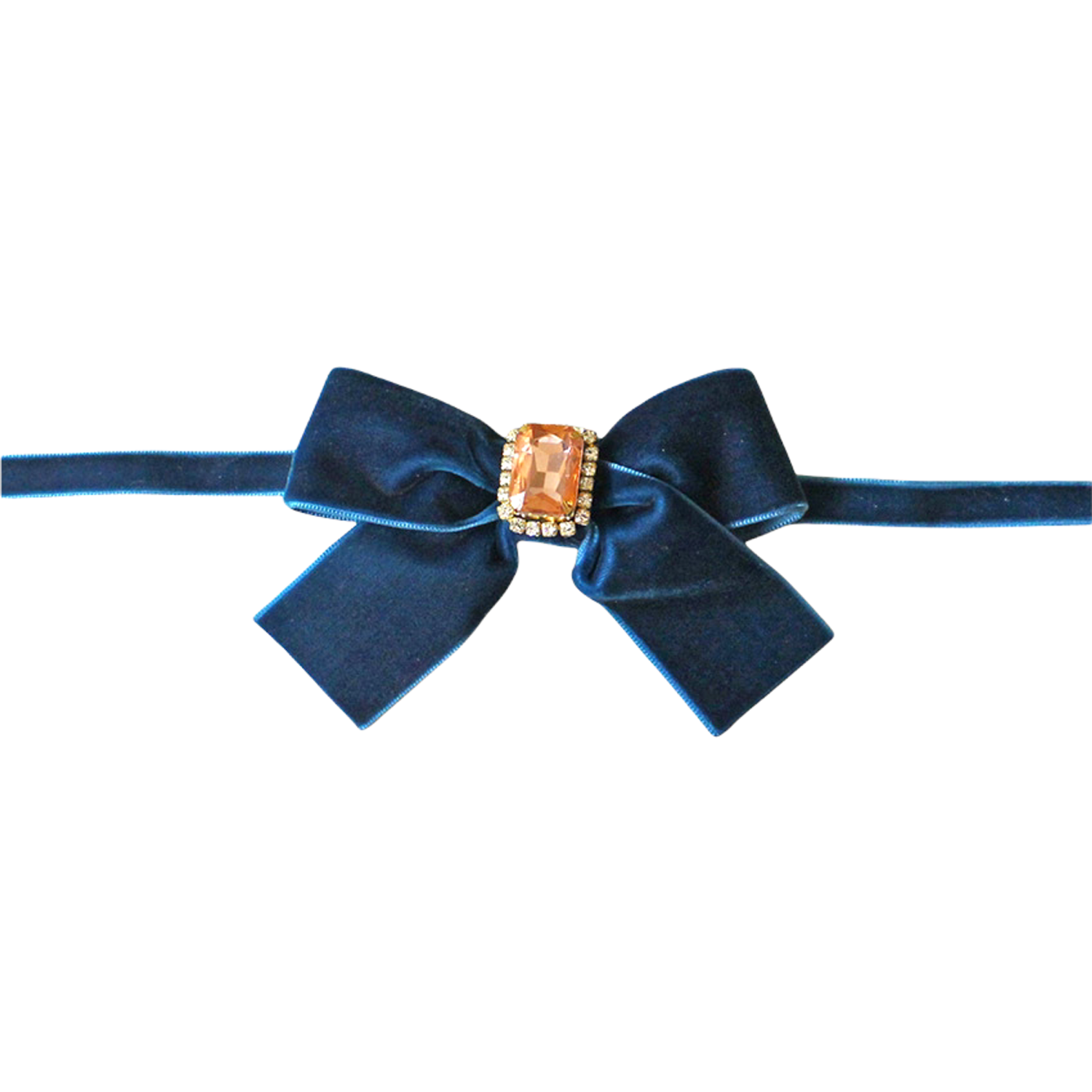 Bark Fifth Avenue Luxurious Velvet Bow Necklace Pet Accessories