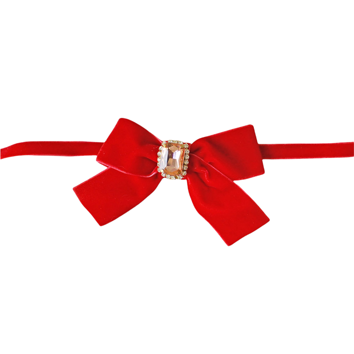 Bark Fifth Avenue Luxurious Velvet Bow Necklace Pet Accessories