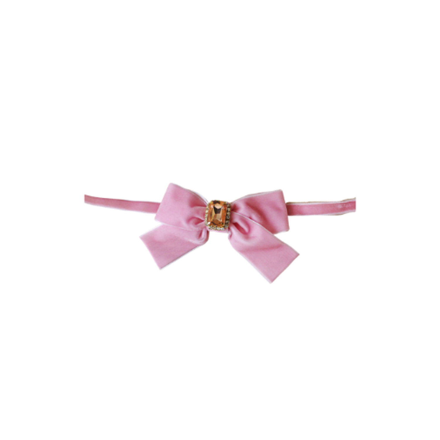 Bark Fifth Avenue Luxurious Velvet Bow Necklace Pet Accessories