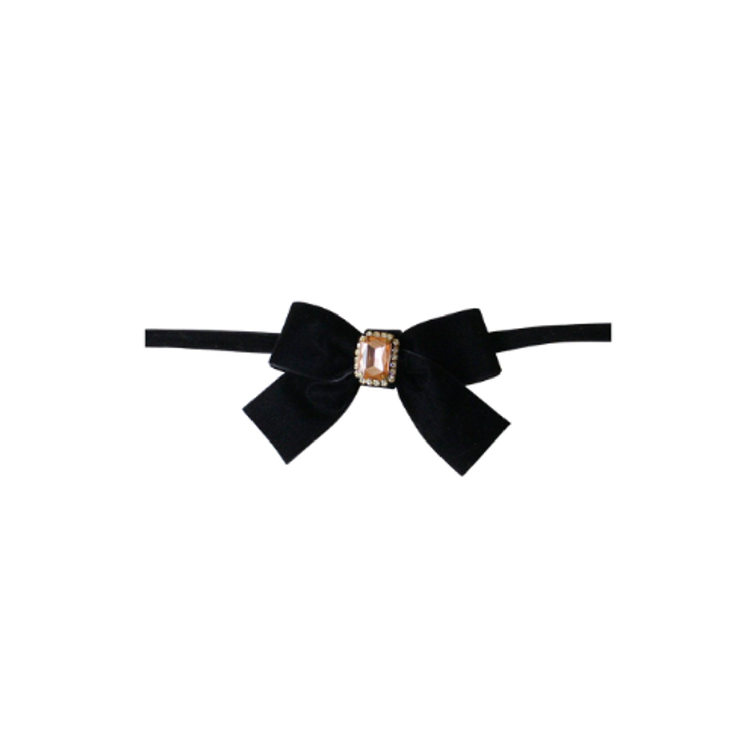 Bark Fifth Avenue Luxurious Velvet Bow Necklace Pet Accessories