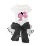 Bark Fifth Avenue Barbie Silhouette Ruffle Dog Dress Dog Clothes