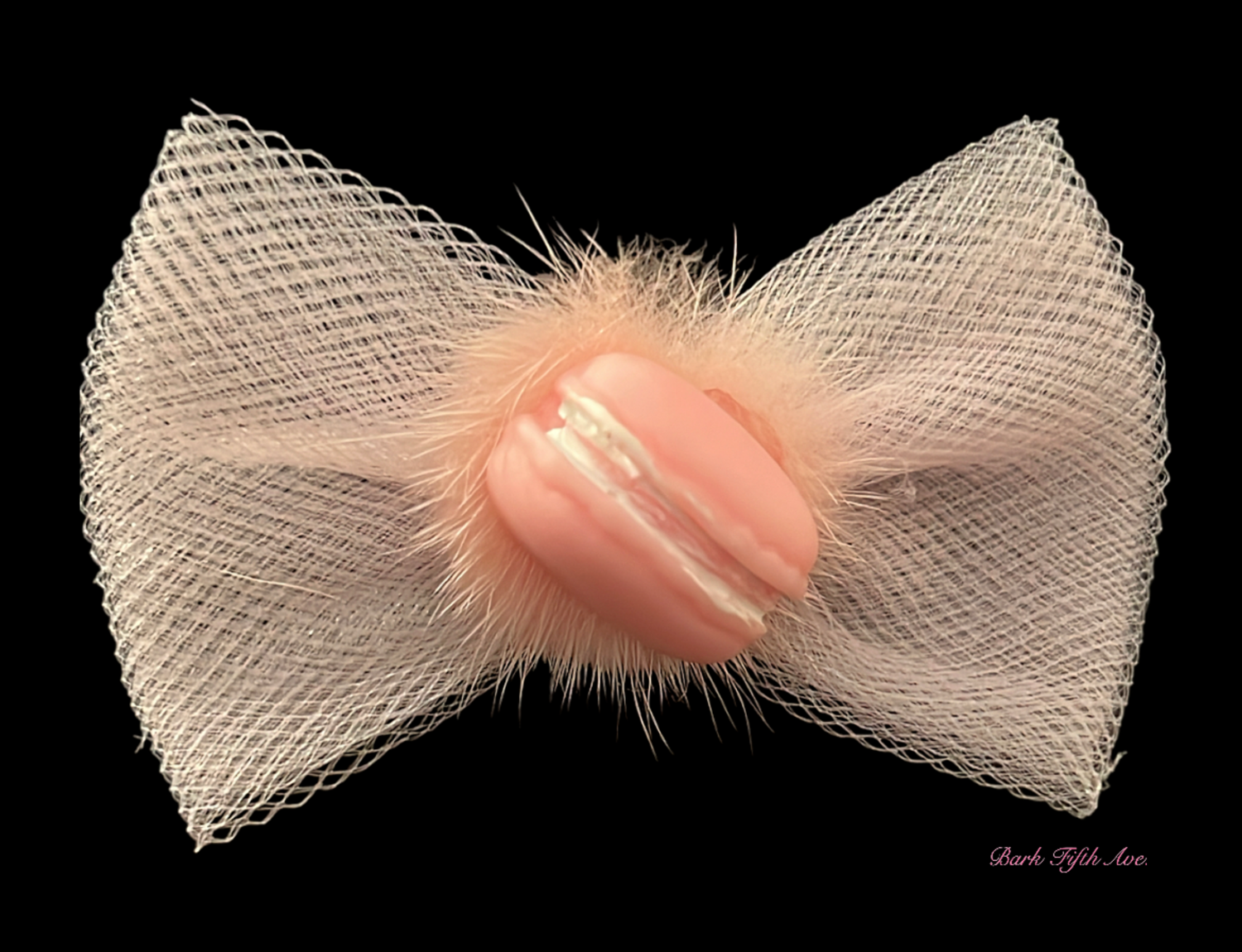 Bark Fifth Avenue Macaroon Tulle Dog Hair Bows Pet Accessories