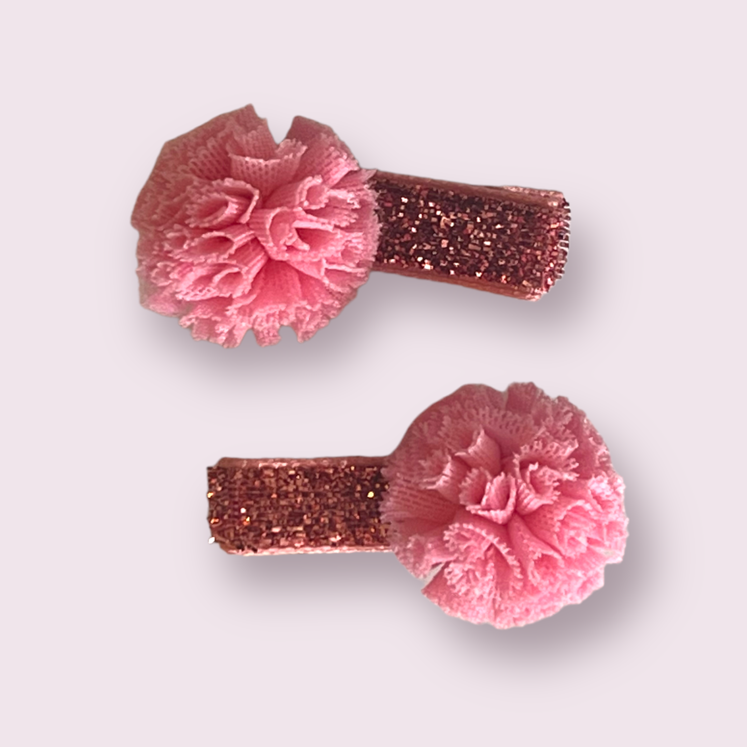 Bark Fifth Avenue Mini Tulle Pom Pom Dog Hair Barrettes Pet Accessories