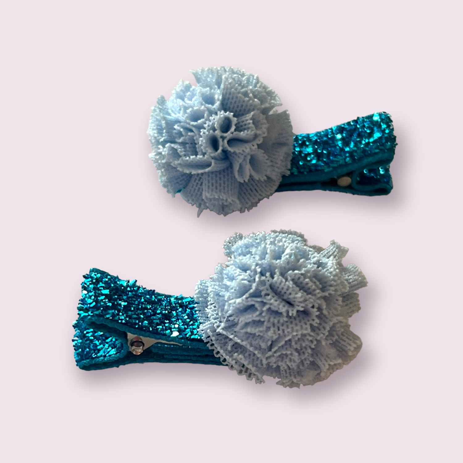 Bark Fifth Avenue Mini Tulle Pom Pom Dog Hair Barrettes Pet Accessories
