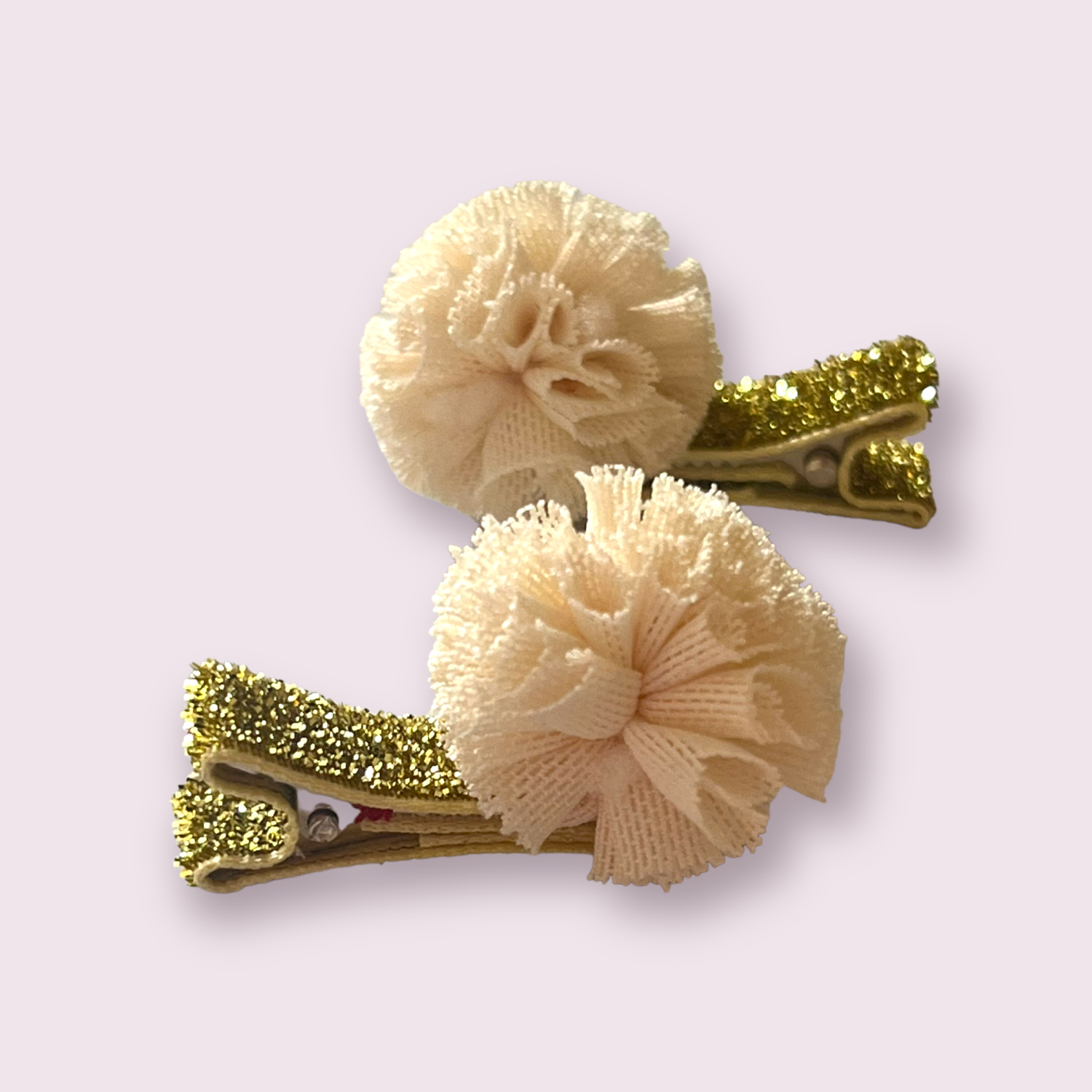 Bark Fifth Avenue Mini Tulle Pom Pom Dog Hair Barrettes Pet Accessories