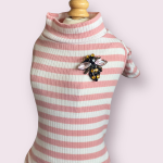 Bark Fifth Avenue Dazzling Bee Stripe Turtleneck- Dog Sweater Dog Clothes
