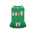 Bark Fifth Avenue Pink Holiday Fun- Dog Dress Dog Clothes