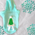 Bark Fifth Avenue Quilted Christmas Tree Dog Hoodie Dog Clothes