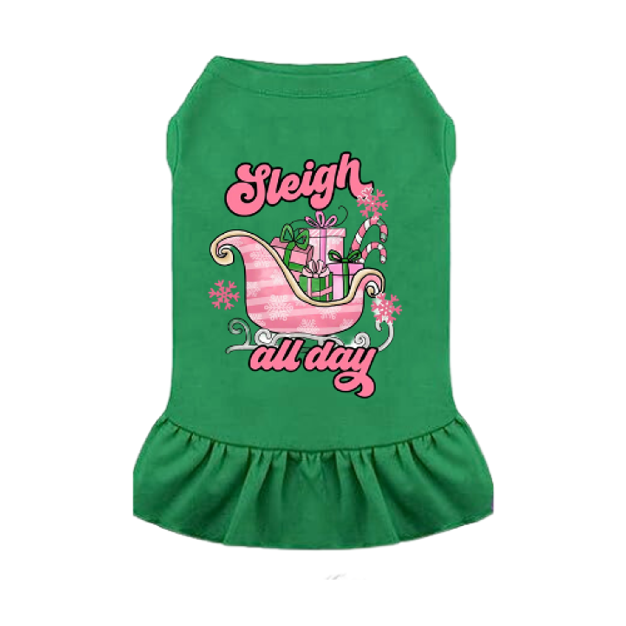 Bark Fifth Avenue Sleigh All Day - Dog Dress Dog Clothes