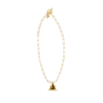 DIPHDA Infinity Triangle Necklace in Gold Pet Accessories