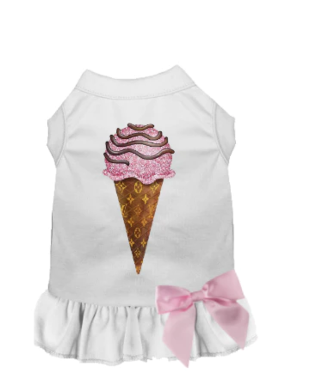 Bark Fifth Avenue My Favorite Chewy Vuitton Ice Cream Dress Dog Clothes