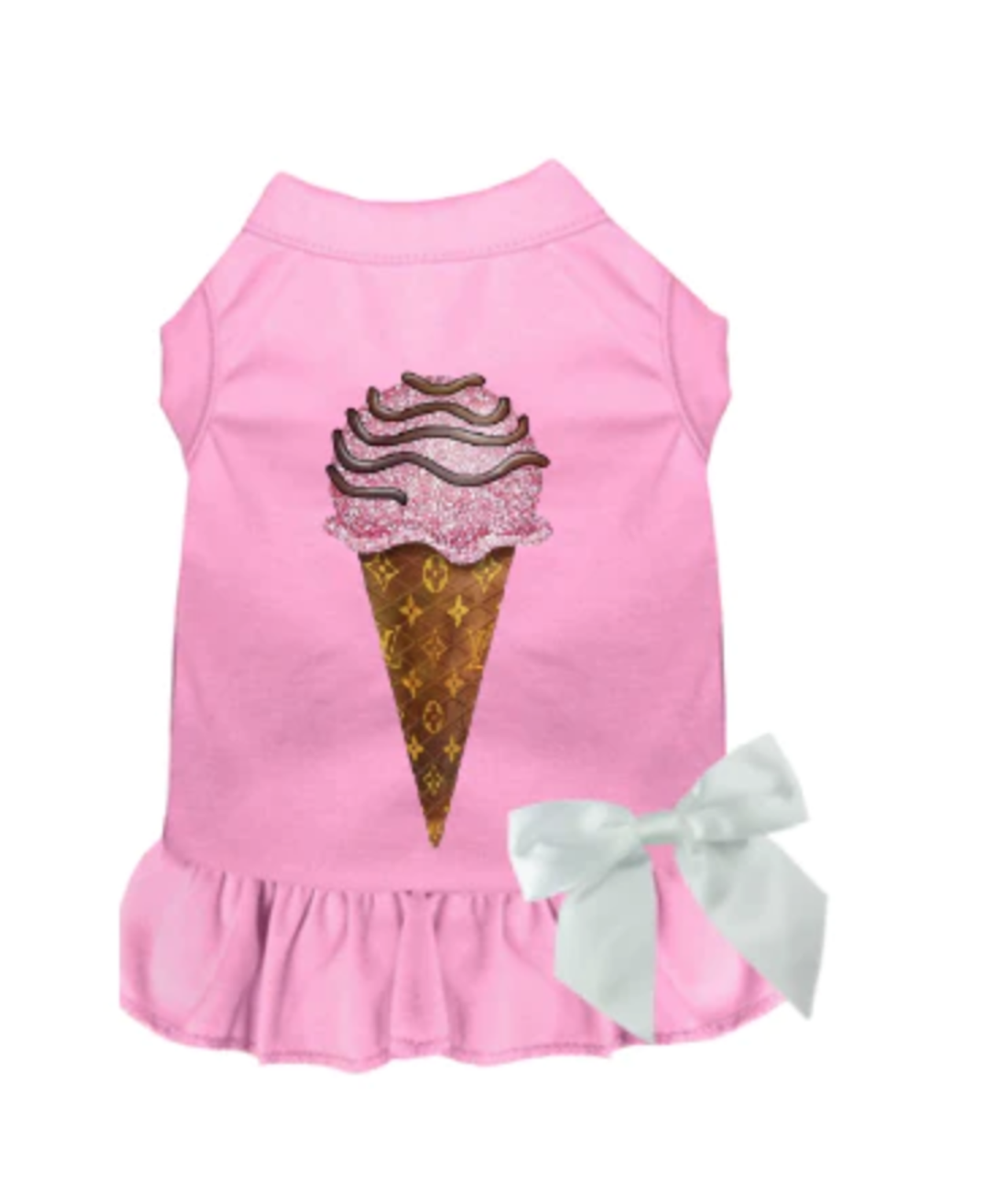 Bark Fifth Avenue My Favorite Chewy Vuitton Ice Cream Dress Dog Clothes