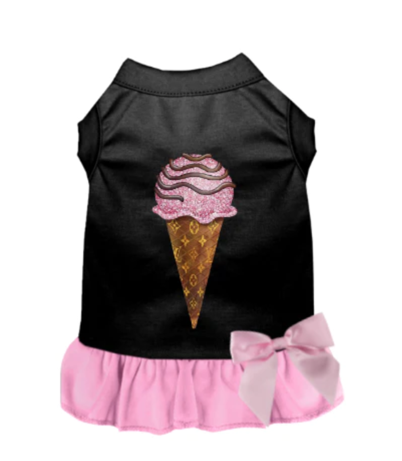 Bark Fifth Avenue My Favorite Chewy Vuitton Ice Cream Dress Dog Clothes