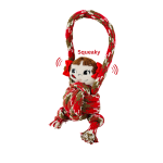 CSCORD International LLC Eco-Kawaii Cotton Knotted Rope Chew Dog Plush Toy 3 in 1 Dog Toys