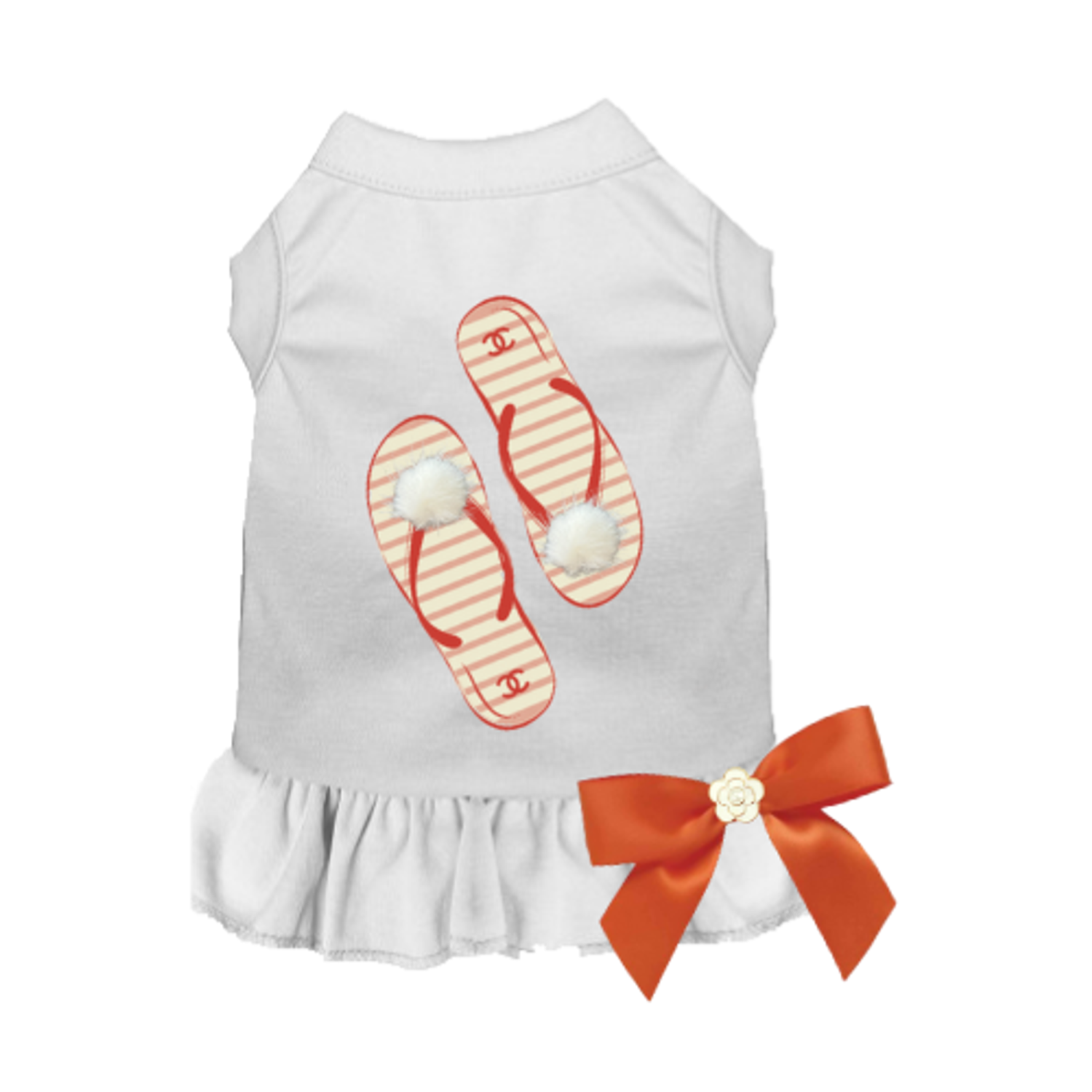 Bark Fifth Avenue My Favorite Fuzzy Flip Flops Dog Dress Dog Clothes