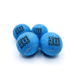Come Here Buddy Set of 4 Come Here Buddy Tennis Balls in Sky Blue Dog Toys