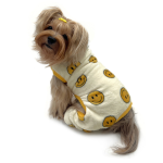 Klippo Pet Inc Ultra Plush Happy Face Front Sleeveless Pajamas Dog Clothes