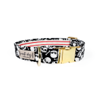 Nauti-dog Handmade LLC Davey Jones Pirate Skull & Bones Buckle & Martingale Dog Collar Dog Collars