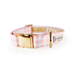 Nauti-dog Handmade LLC Gingham Pink Summer Plaid Check Buckle & Martingale Dog Collar Dog Collars