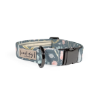 Nauti-dog Handmade LLC Juniper Sage Mod Fall Floral Buckle & Martingale Dog Collar Dog Collars