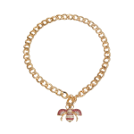 Bark Fifth Avenue Pink Bee Toggle Necklace Dog Collars