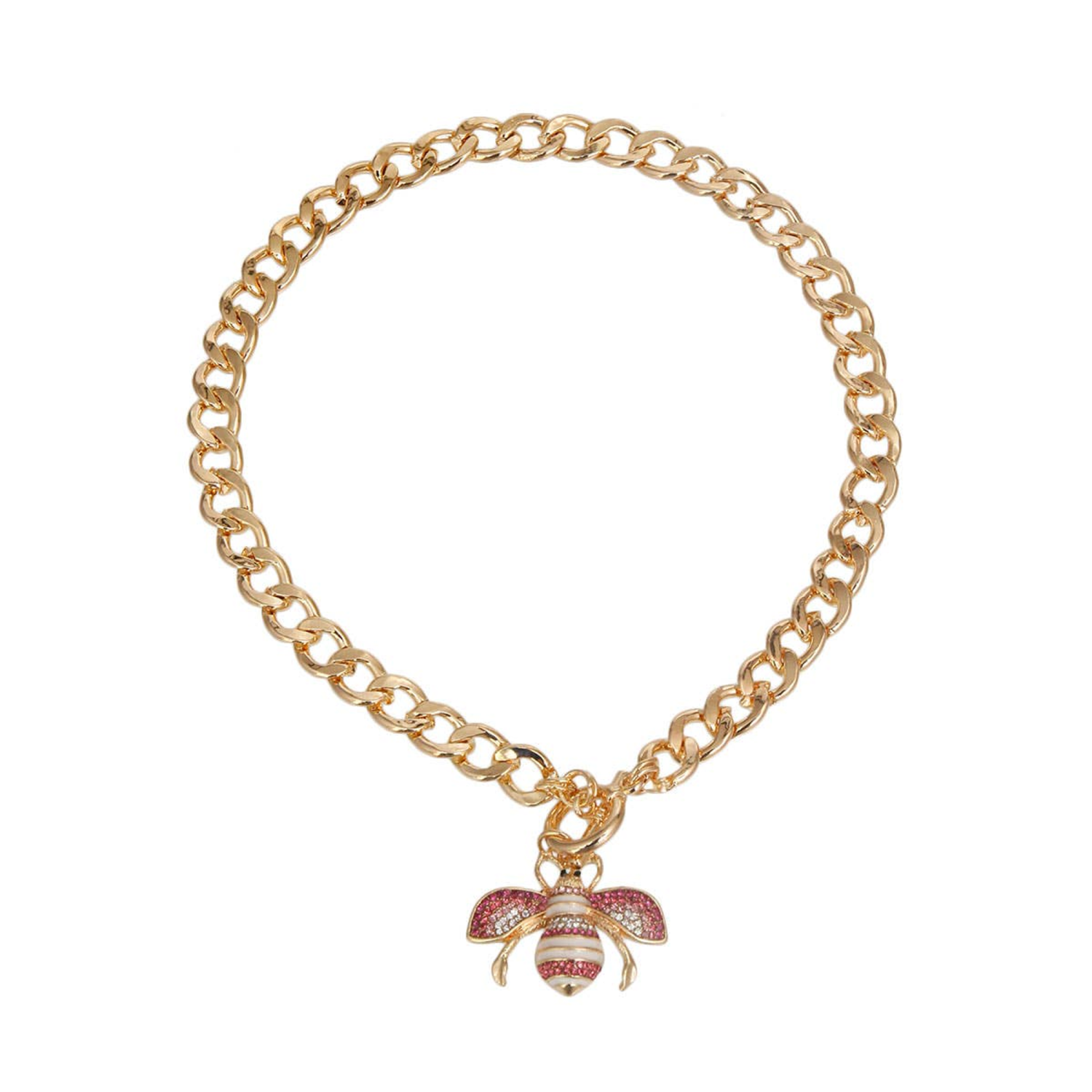 Bark Fifth Avenue Rainbow Bee Toggle Necklace Dog Collars
