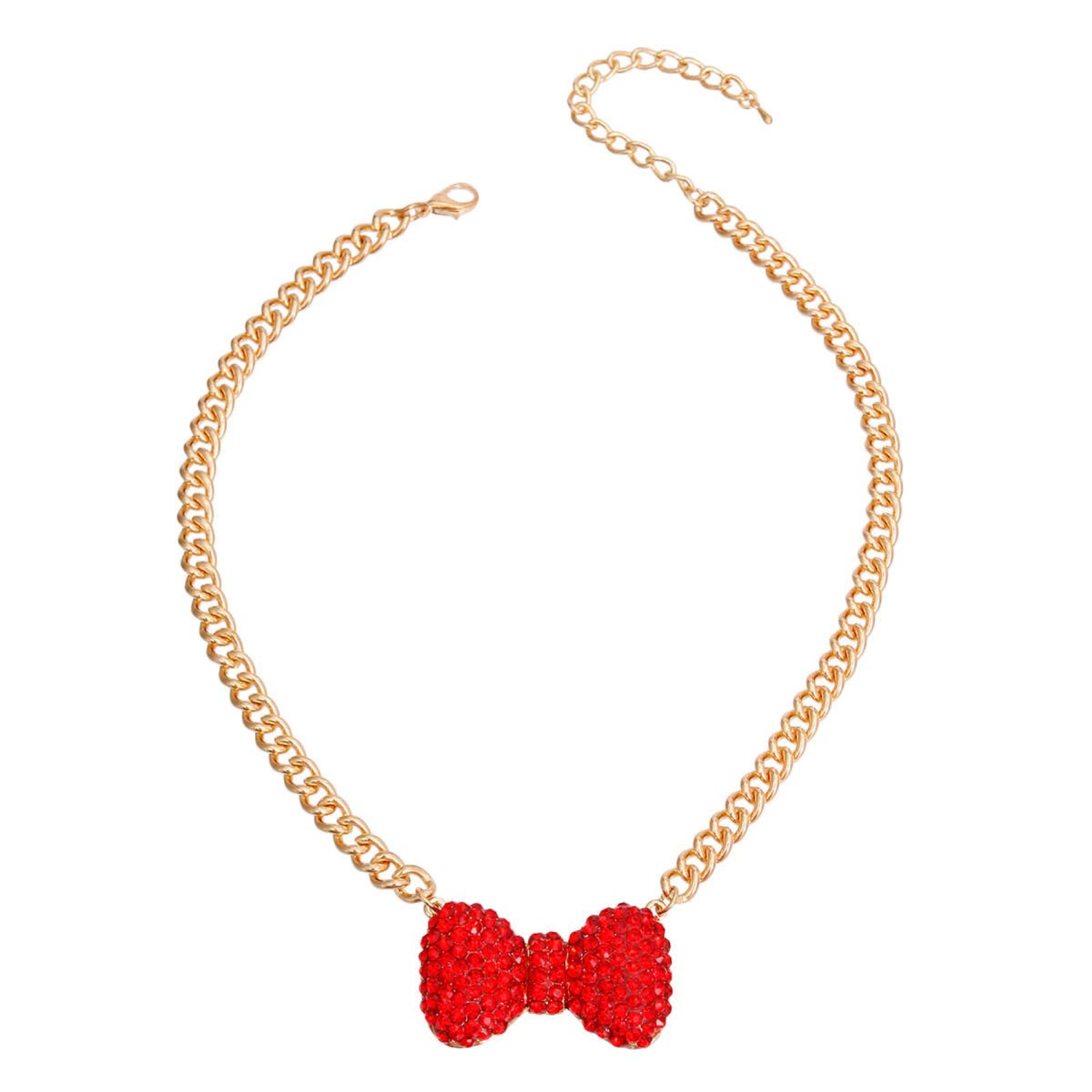 Bark Fifth Avenue Red Bow Pendant Necklace Dog Collars