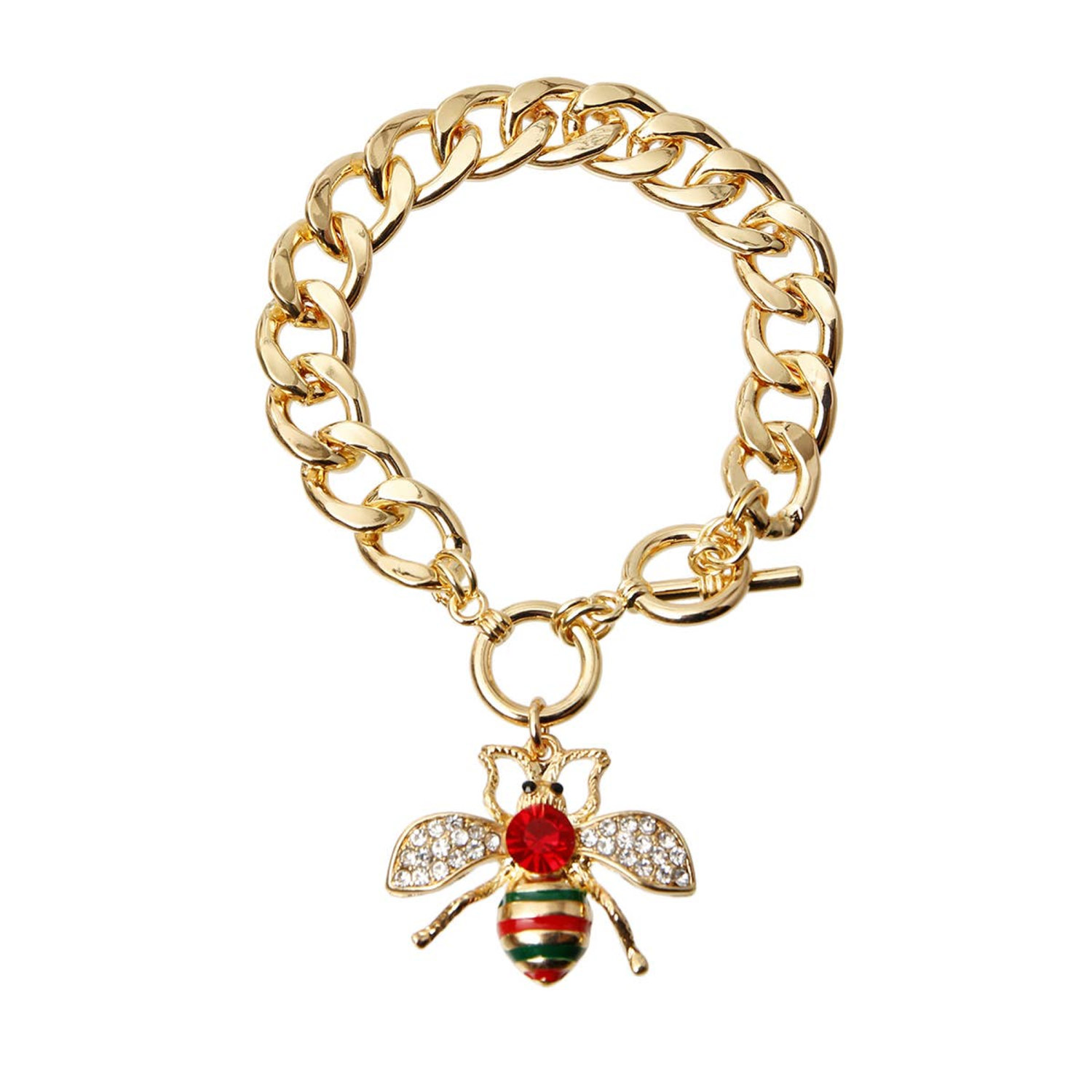 Bark Fifth Avenue Rhinestone Bee Toggle Necklace Dog Collars