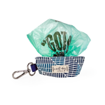 Nauti-dog Handmade LLC Cabana Mod Geometric Teal & Navy Dog Waste Poop Bag Dispenser Poop Bags