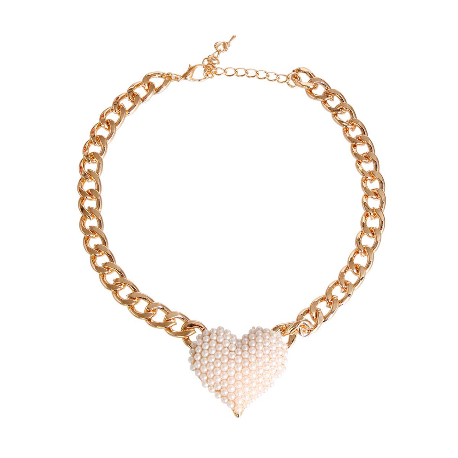 Bark Fifth Avenue Rhinestone Heart Necklace Dog Collars