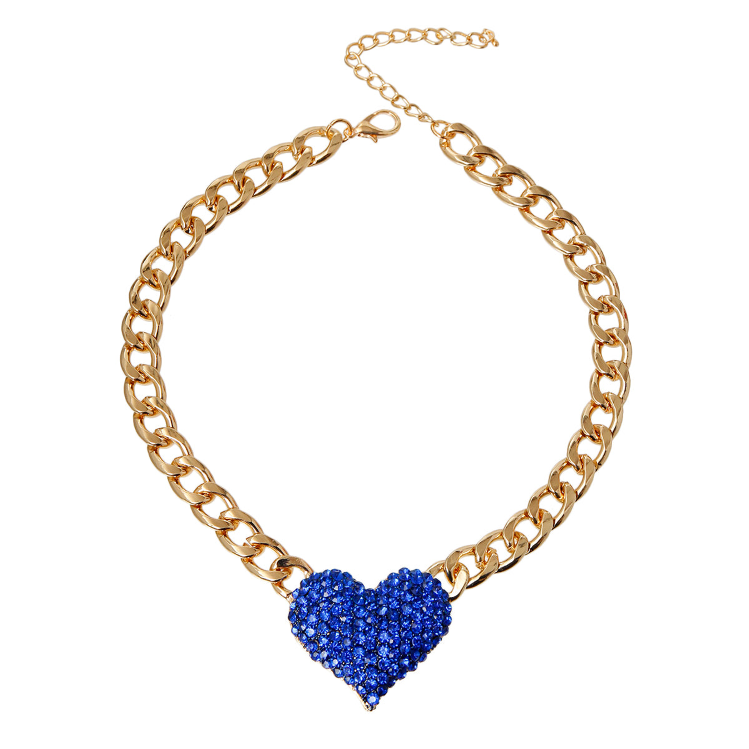 Bark Fifth Avenue Rhinestone Heart Necklace Dog Collars