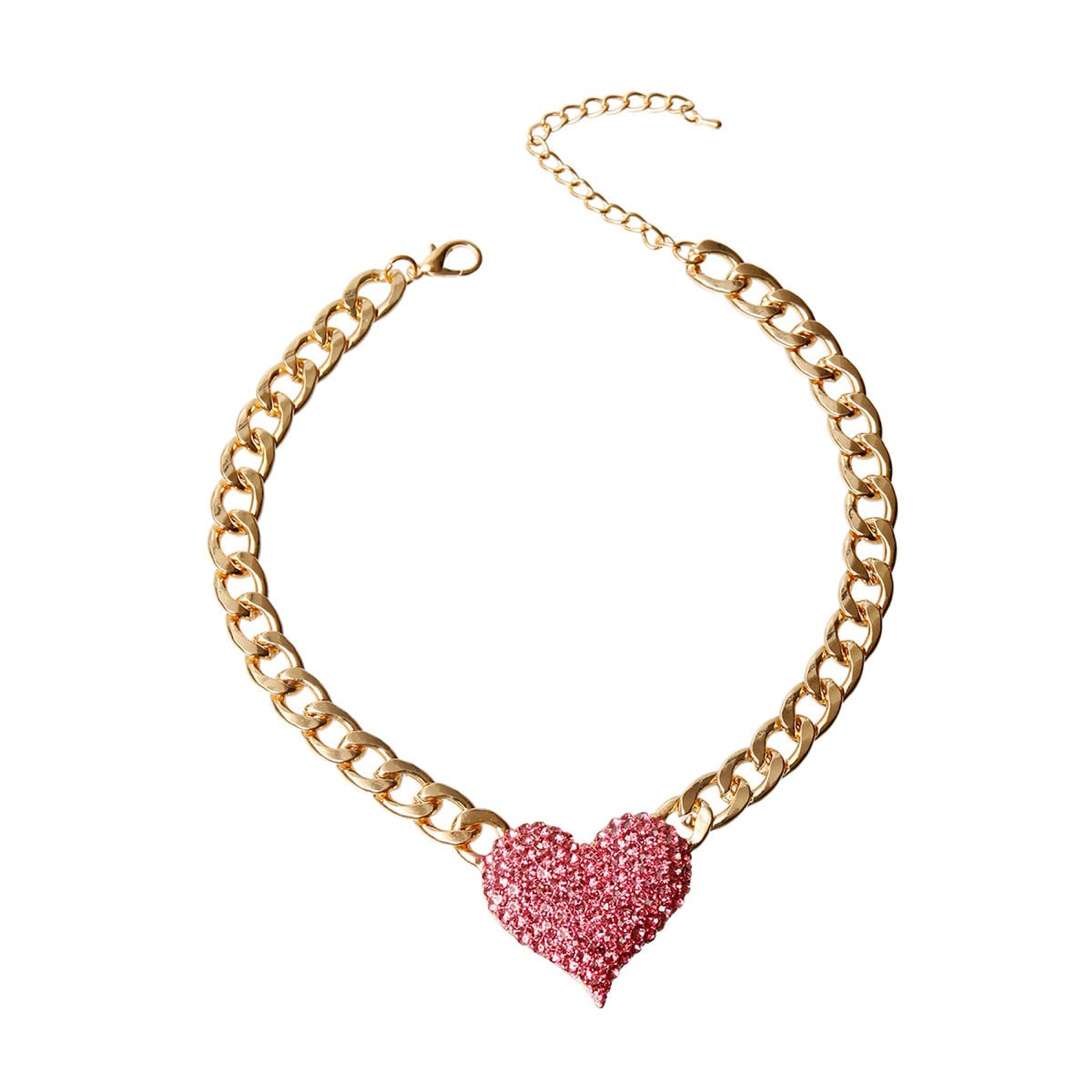 Bark Fifth Avenue Rhinestone Heart Necklace Dog Collars