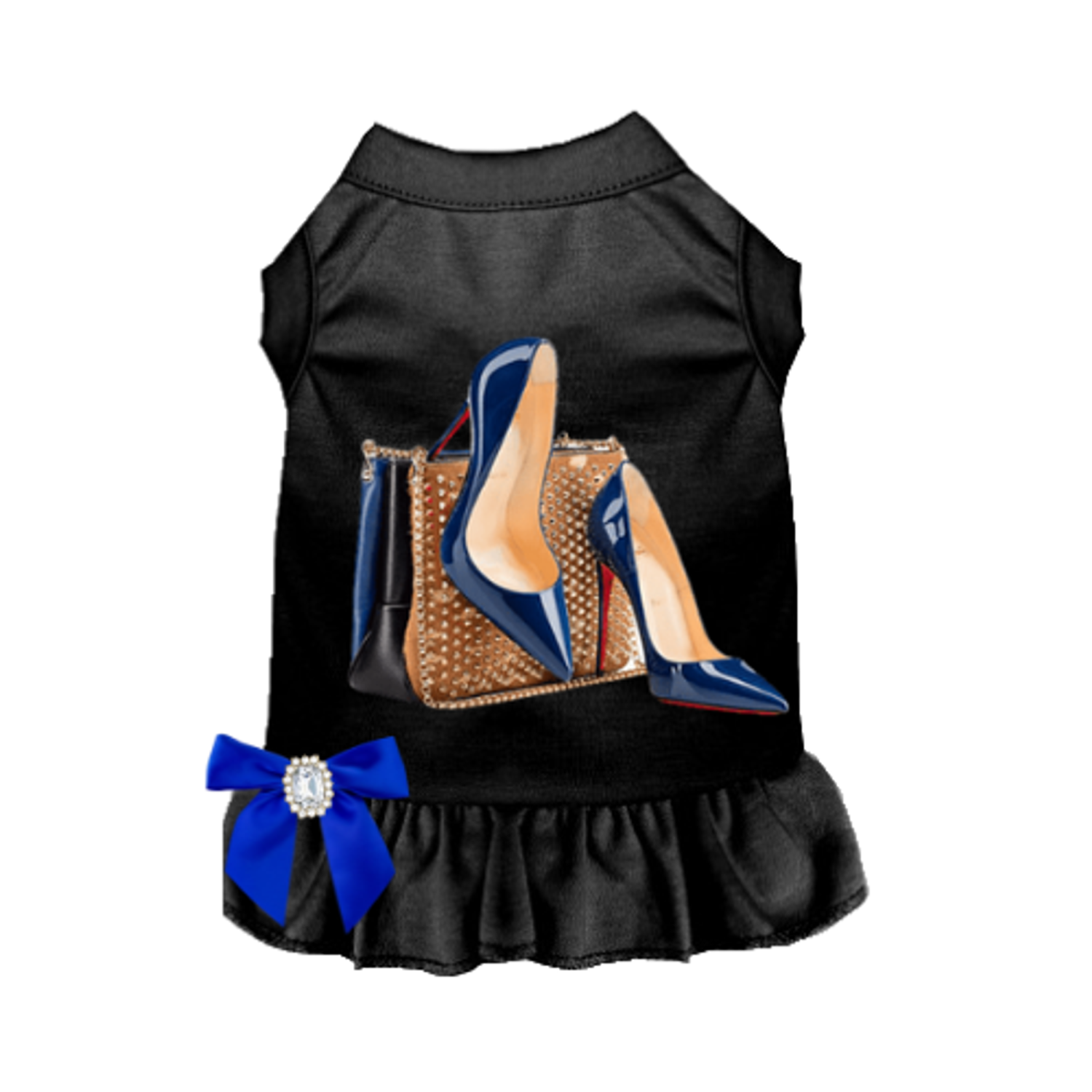 Bark Fifth Avenue Royal Blue Loubarkin Dress Dog Clothes