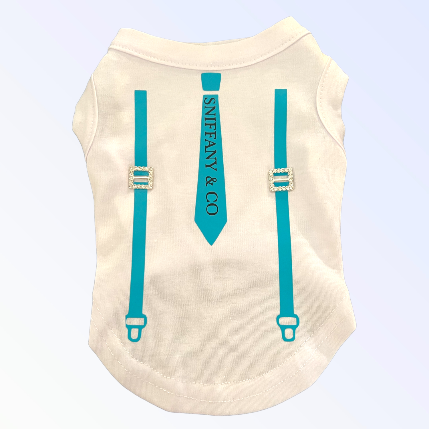 Bark Fifth Avenue Sniffany Suspenders Tee Dog Clothes