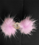 Bark Fifth Avenue Snowflake Pom Pom Hair Barrettes Dog Clothes