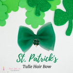 Bark Fifth Avenue St. Patrick's Tulle Dog Hair Bow Pet Accessories