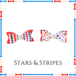 Bark Fifth Avenue Stars & Stripes Patriotic Hair Clips Pet Accessories