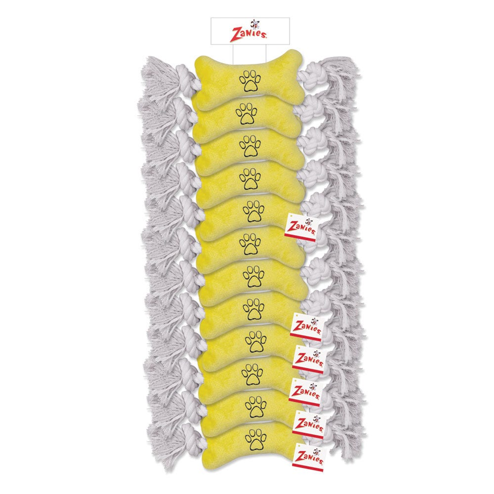 Pet Edge ZA Tiny Tugger Clip Strip - Ylw 12pc Clip Strip