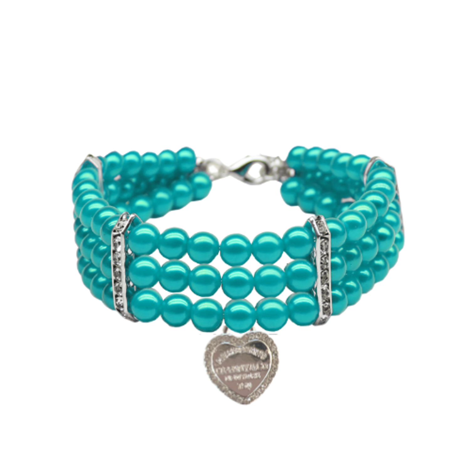 Bark Fifth Avenue Three-Row Pearl Sniffany Dog Necklace Pet Accessories