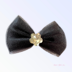 Bark Fifth Avenue Tulle & Crystal Flower Barette Pet Accessories