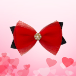 Bark Fifth Avenue Tulle Pearl and Rhinestone Dog Hair Barrette Pet Accessories