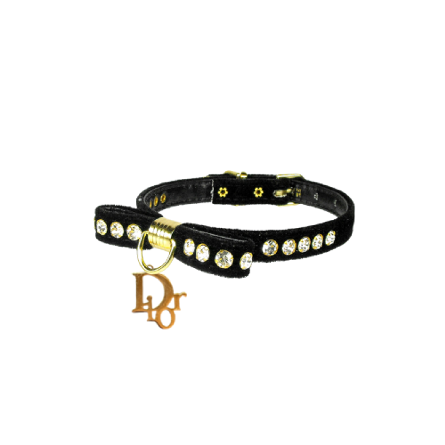 Bark Fifth Avenue Velvet Dior Charm Collar Dog Collars