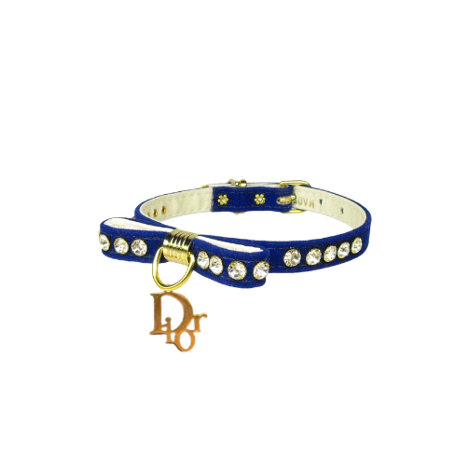 Bark Fifth Avenue Velvet Dior Charm Collar Dog Collars