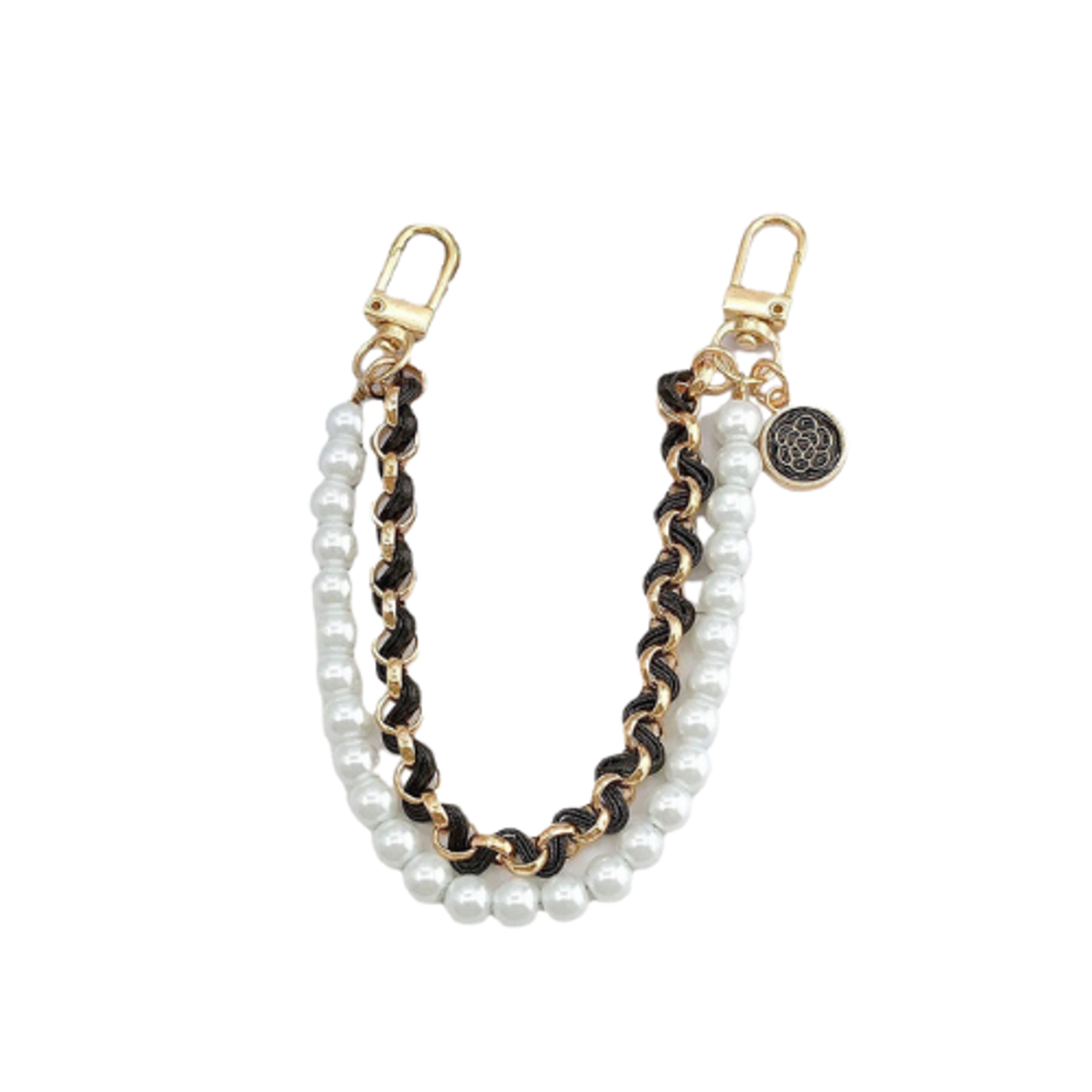 Bark Fifth Avenue Double Layer Pearl & Chain Lead Dog Leashes