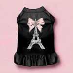 Bark Fifth Avenue Eiffel Tower Bow Dog Dress Dog Clothes